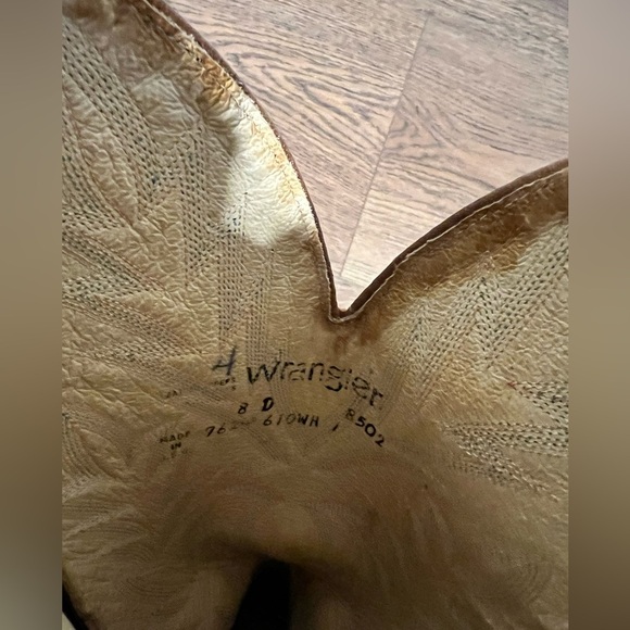 Vintage Wrangler Cowboy Boots Men’s 8 - Picture 16 of 17